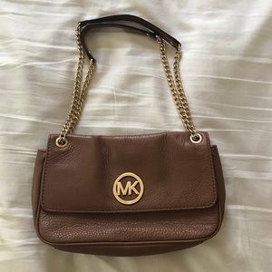 Michael Kors Brown Leather Shoulder Bag